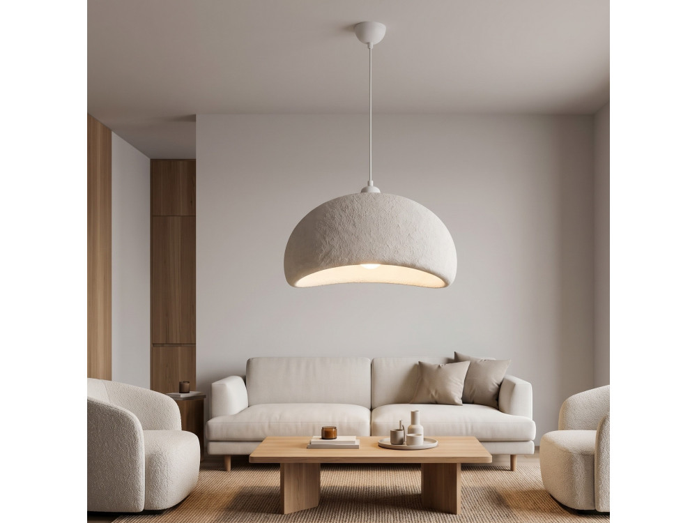 "Beta" Metal Pendant Light - 40 x 32 cm - White