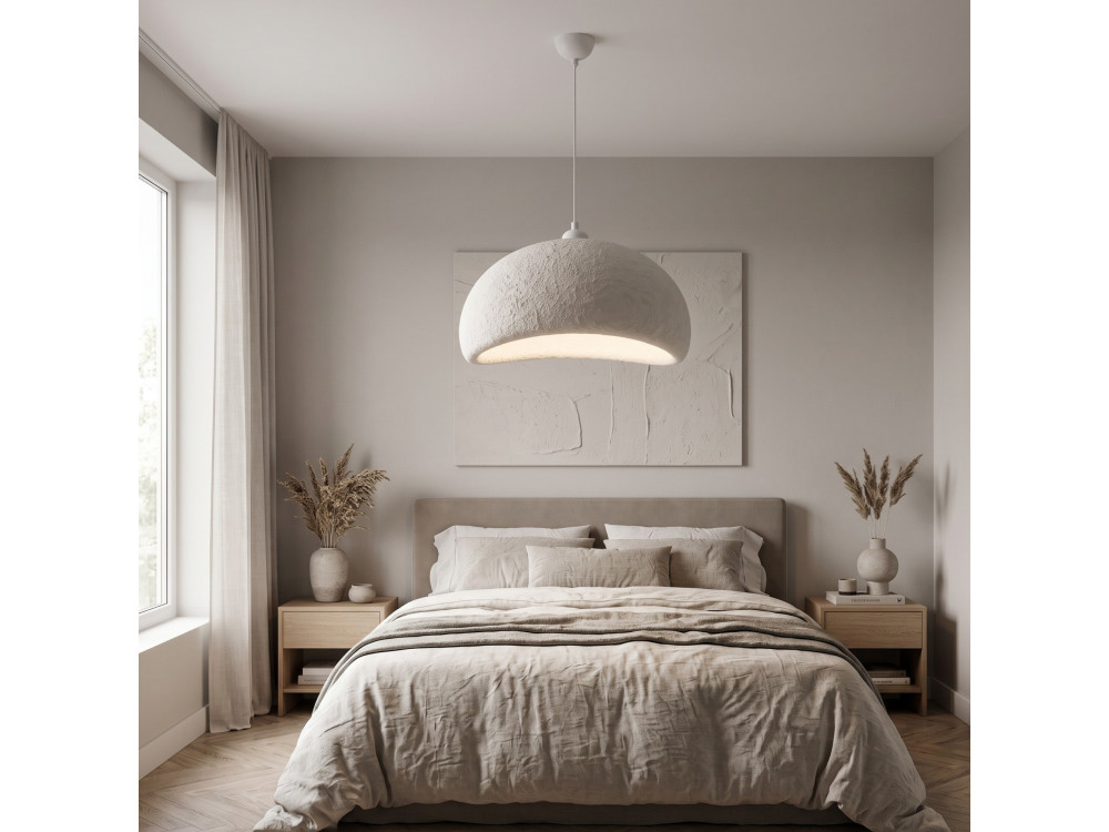 "Beta" Metal Pendant Light - 40 x 32 cm - White