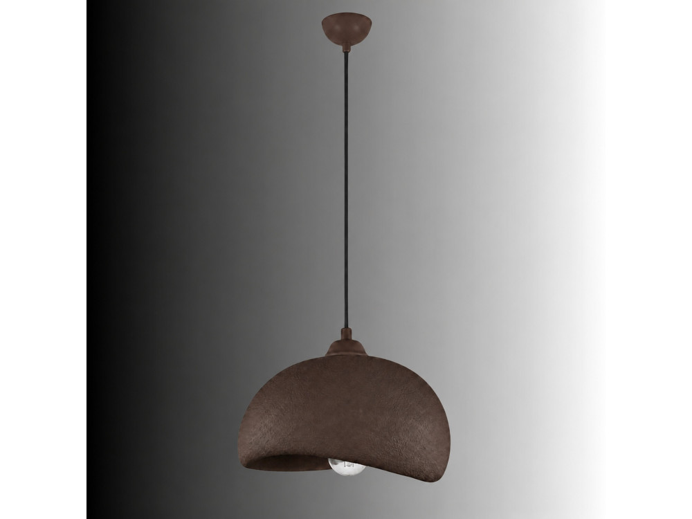 "Beta" Metal Pendant Light - 30 x 24 cm - Brown
