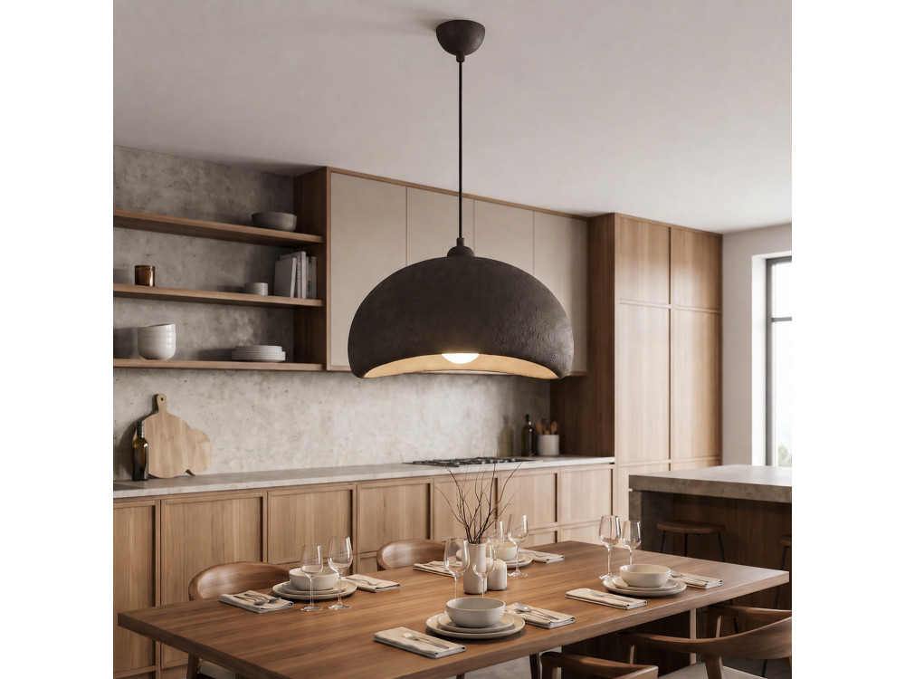 "Beta" Metal Pendant Light - 40 x 32 cm - Brown