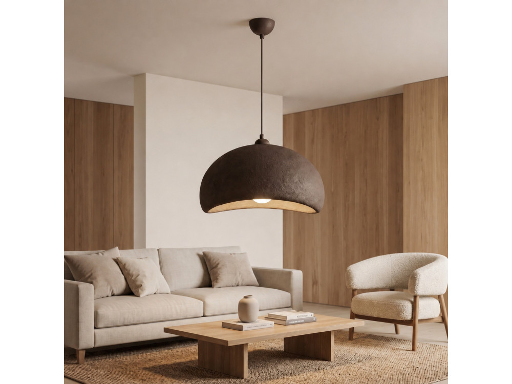 "Beta" Metal Pendant Light - 40 x 32 cm - Brown