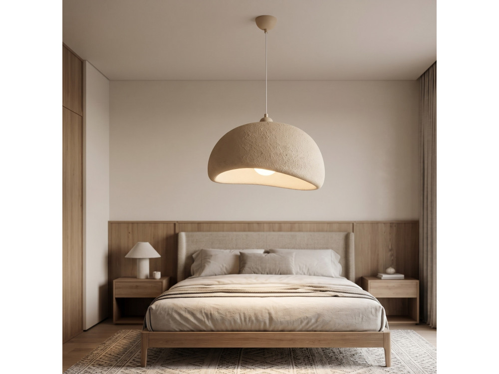 "Beta" Metal Pendant Light - 50 x 40 cm - Beige