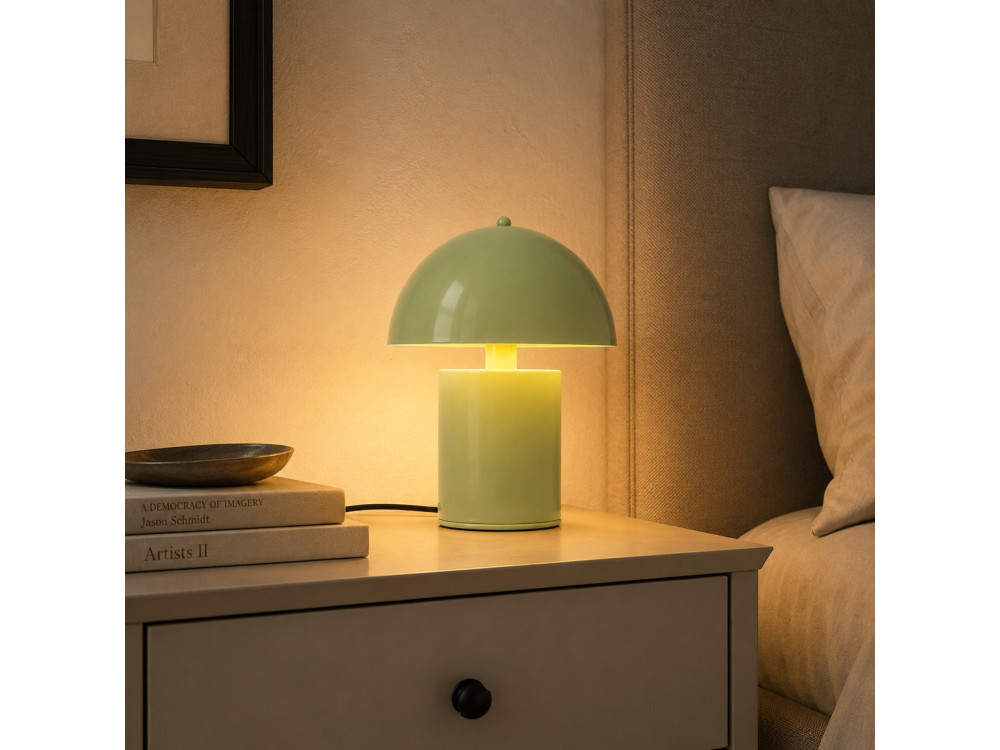 "Pera" Metal Table Lamp - 26 x 26 cm - Mint Green