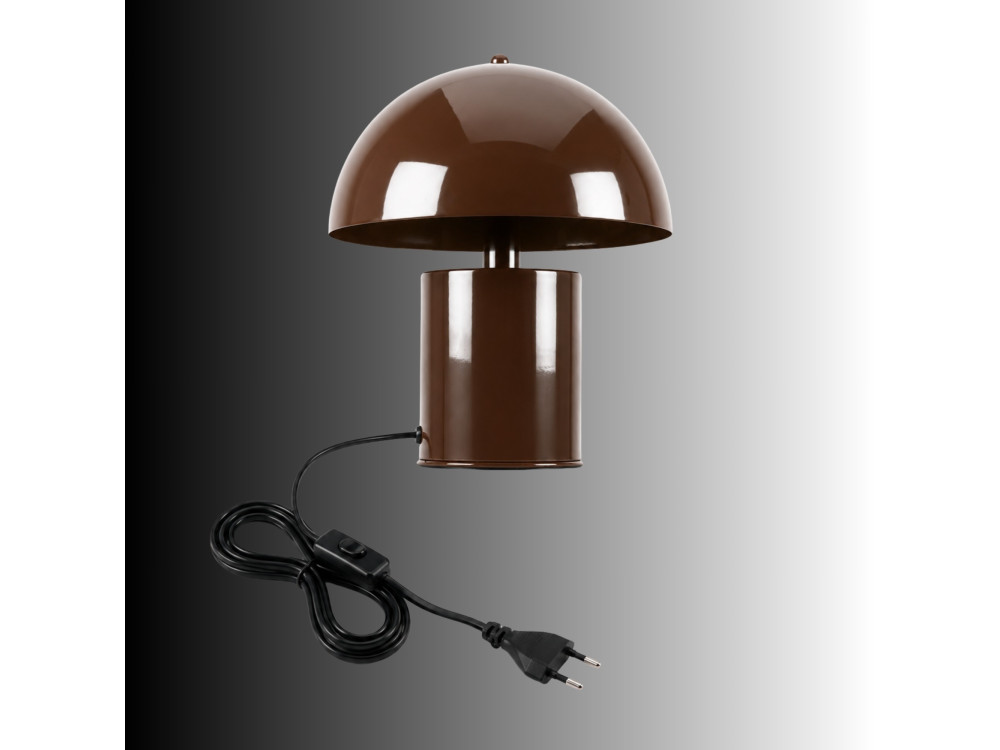 "Pera" Metal Table Lamp - 26 x 26 cm - Brown