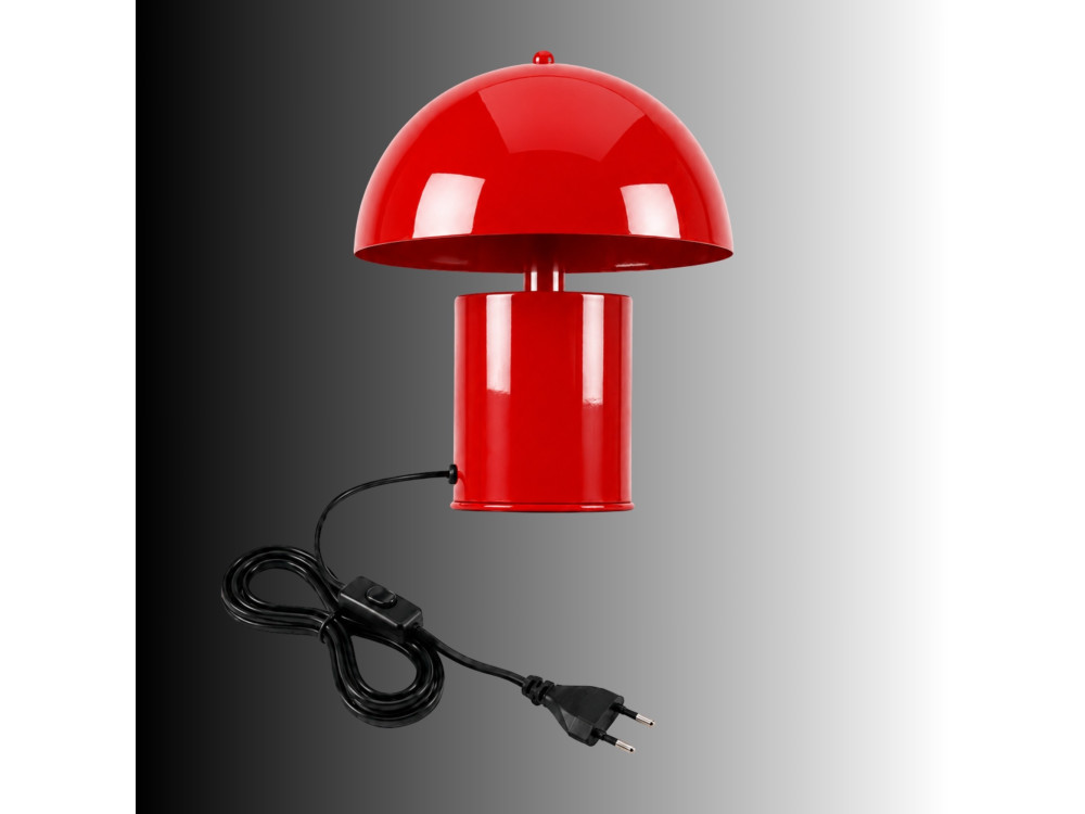 "Pera" Metal Table Lamp - 26 x 26 cm - Red