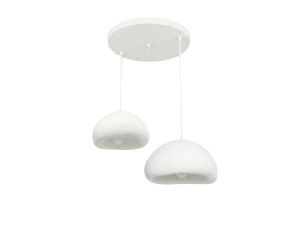 "Loval" Metal Chandelier - 70 x 40 cm - White