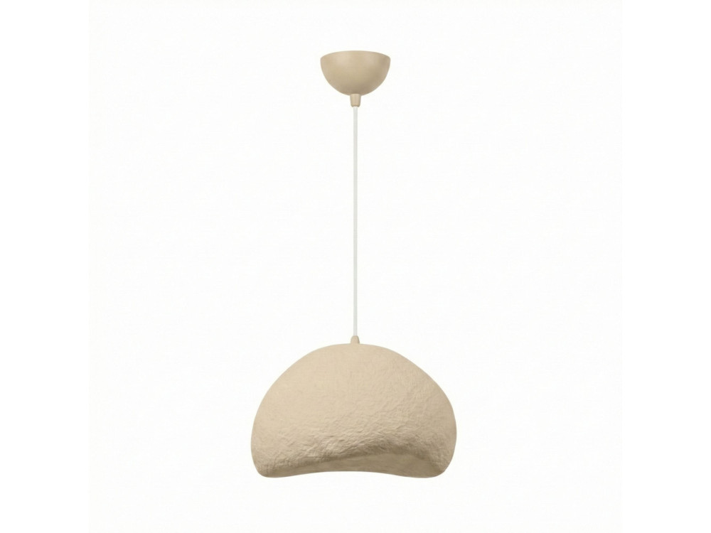 "Loval" Metal Pendant Light - 50 x 44 cm - Beige