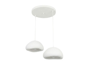 "Loval" Metal Chandelier - 74 x 40 cm - White