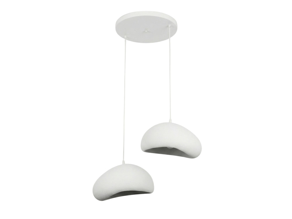 "Loval" Metal Chandelier - 45 x 27 cm - White