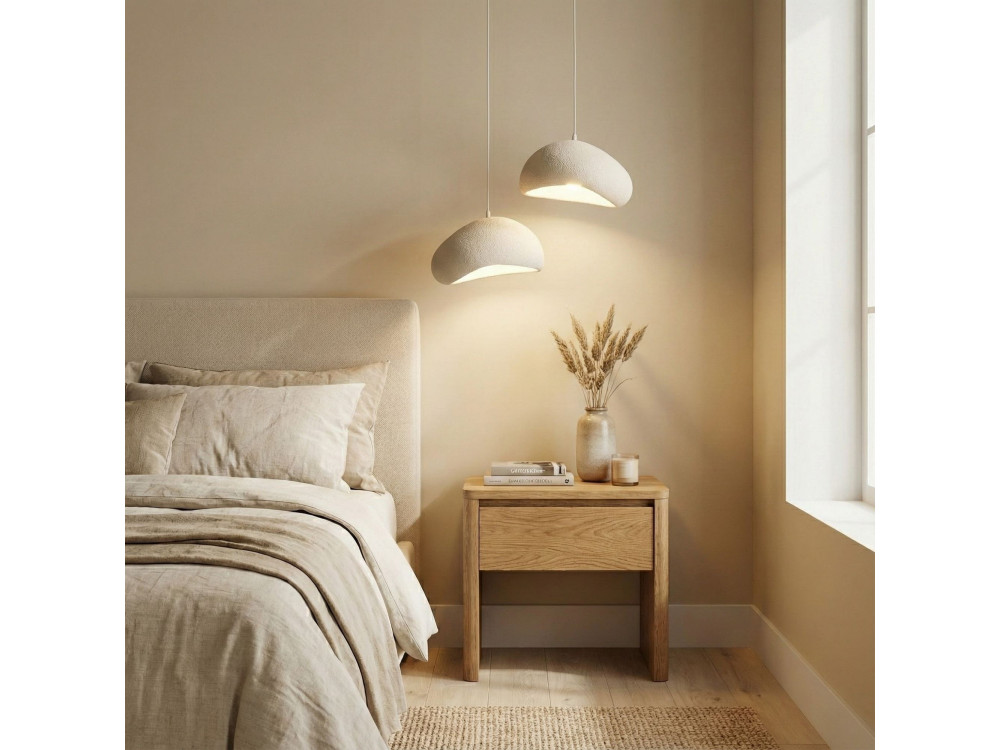 "Loval" Metal Chandelier - 45 x 27 cm - White