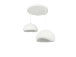 "Loval" Metal Chandelier - 89 x 44 cm - White
