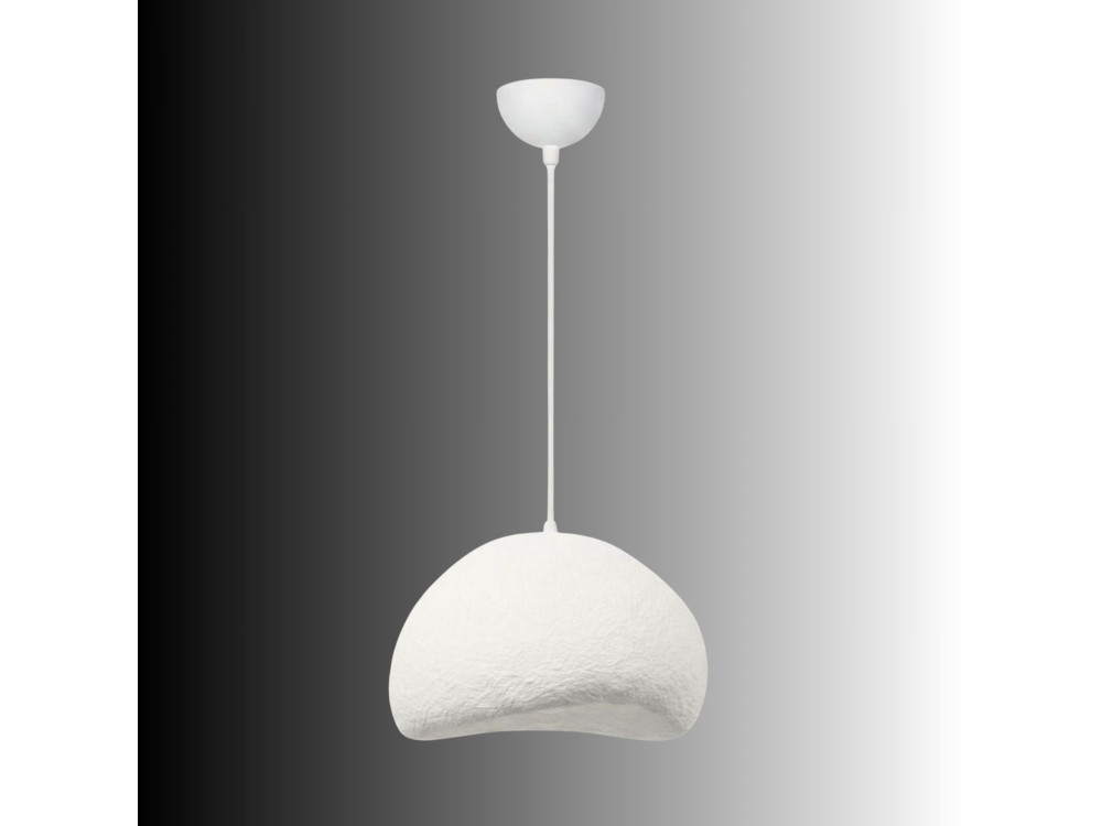 "Loval" Metal Pendant Light - 50 x 44 cm - White