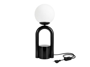 "Loop" Metal Table Lamp - 15 x 15 cm - Black