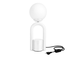 "Loop" Metal Table Lamp - 15 x 15 cm - White