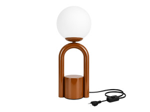 "Loop" Metal Table Lamp - 15 x 15 cm - Brown