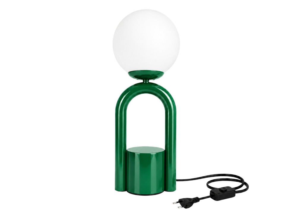 "Loop" Metal Table Lamp - 15 x 15 cm - Dark Green