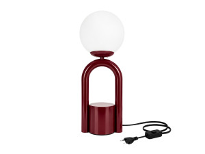"Loop" Metal Table Lamp - 15 x 15 cm - Bordeaux