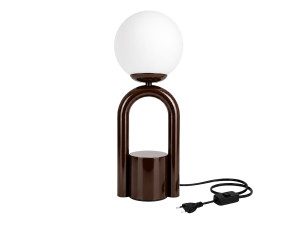 "Loop" Metal Table Lamp - 15 x 15 cm - Brown