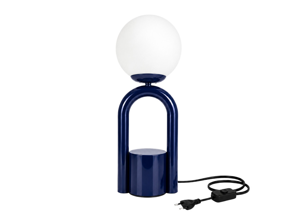 "Loop" Metal Table Lamp - 15 x 15 cm - Blue