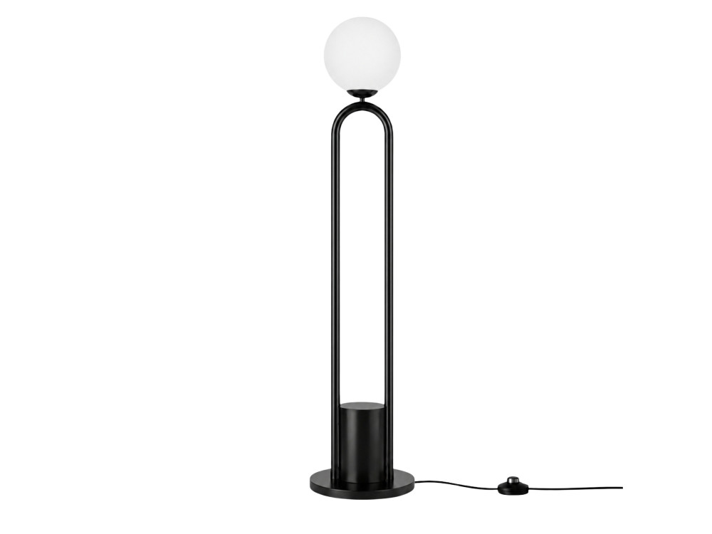 "Loop" Metal Floor Lamp - 30 x 30 cm - Black