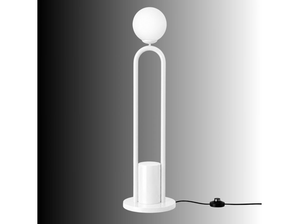 "Loop" Metal Floor Lamp - 30 x 30 cm - White