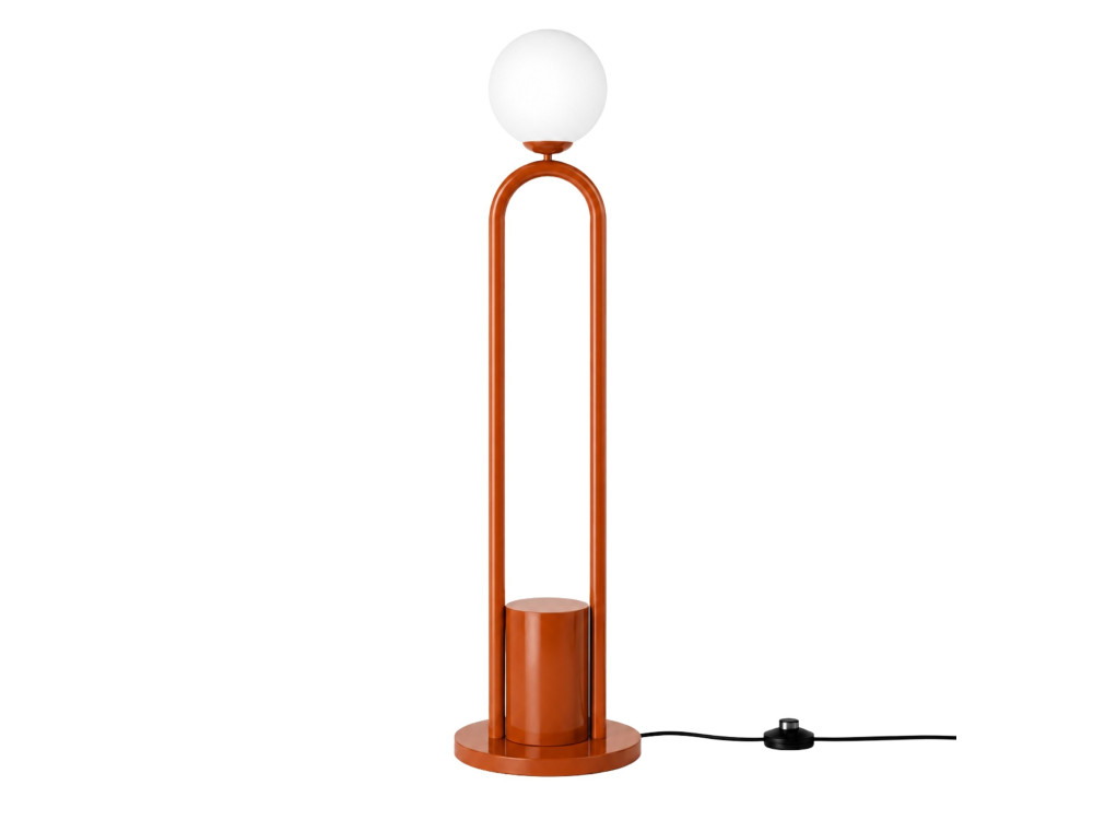 "Loop" Metal Floor Lamp - 30 x 30 cm - Brown