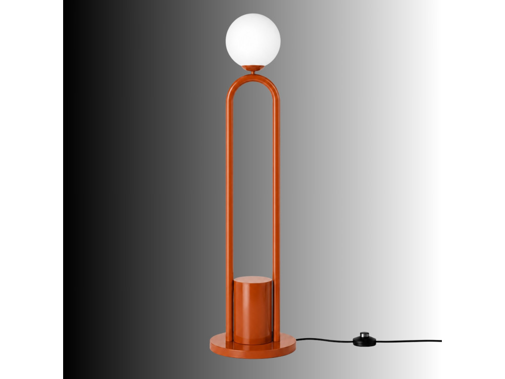 "Loop" Metal Floor Lamp - 30 x 30 cm - Brown