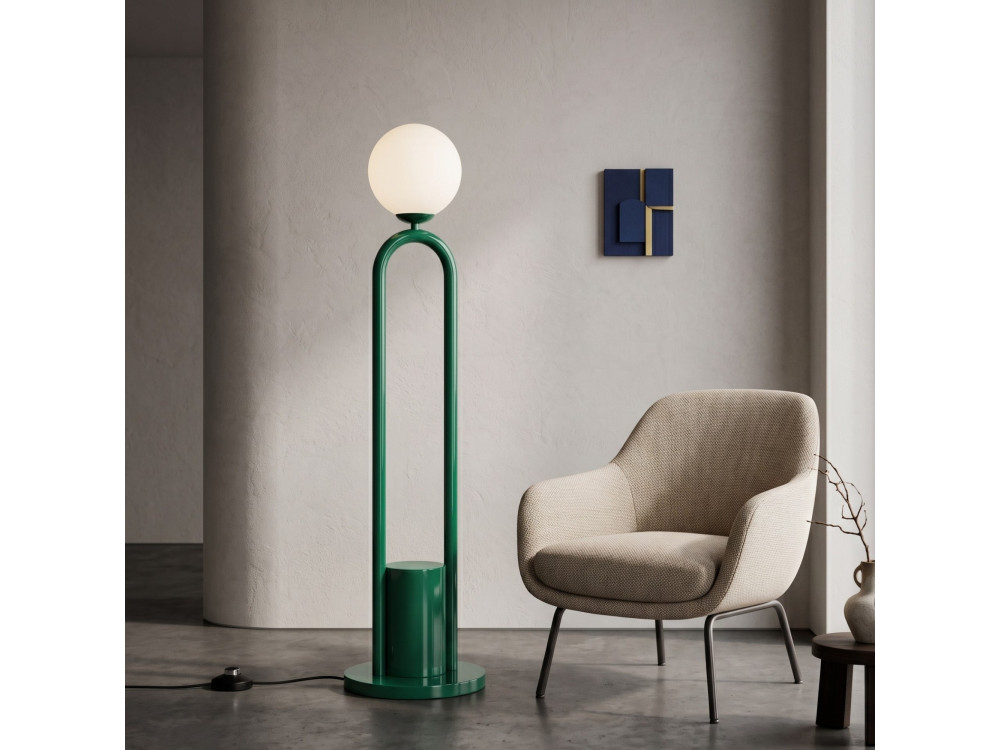 "Loop" Metal Floor Lamp - 30 x 30 cm - Green