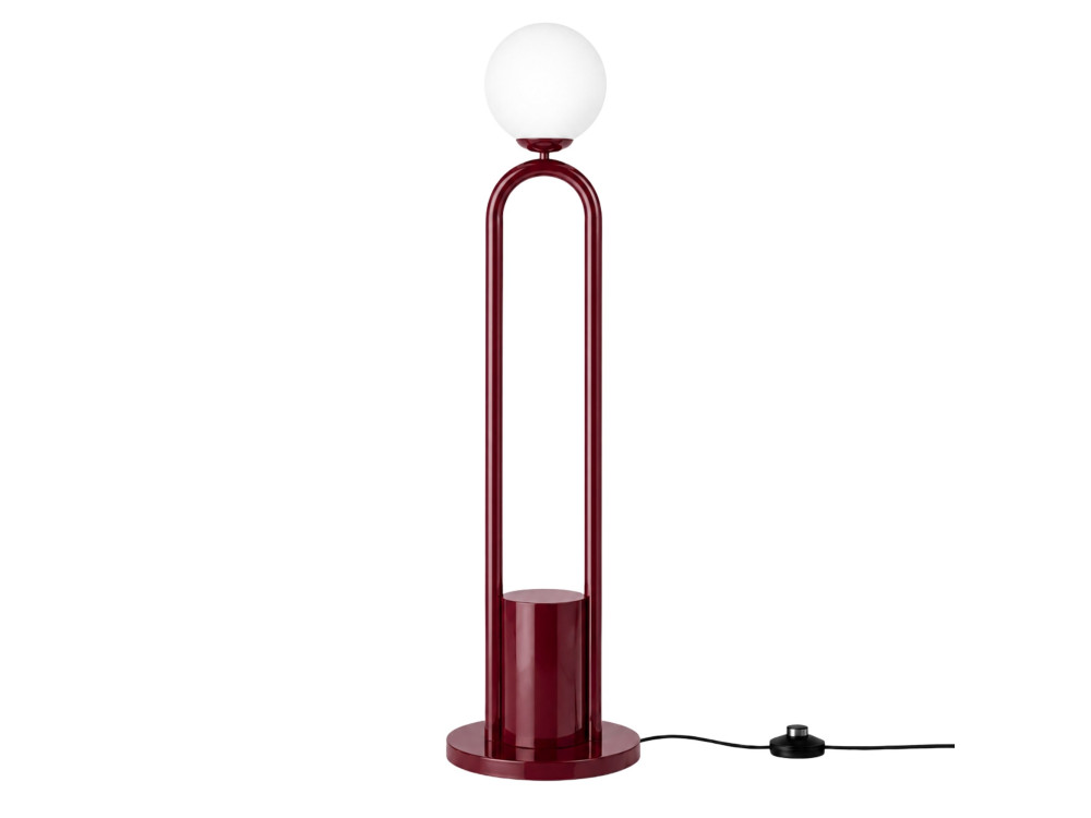 "Loop" Metal Floor Lamp - 30 x 30 cm - Red