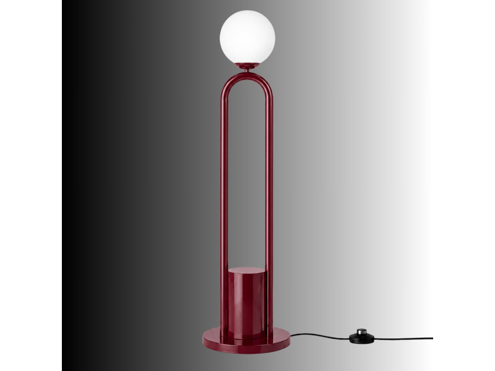"Loop" Metal Floor Lamp - 30 x 30 cm - Red