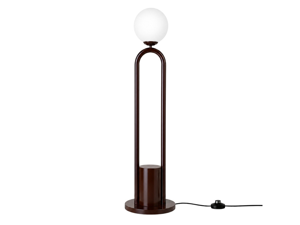 "Loop" Metal Floor Lamp - 30 x 30 cm - Brown