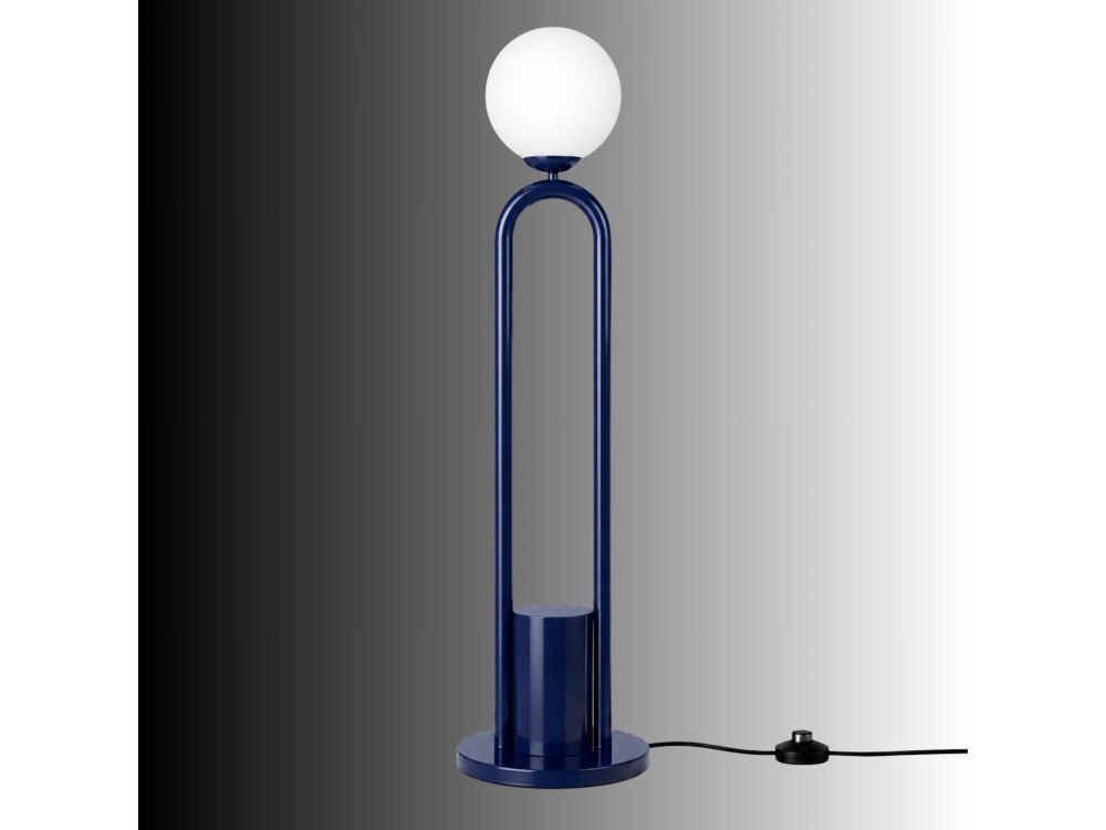 "Loop" Metal Floor Lamp - 30 x 30 cm - Blue