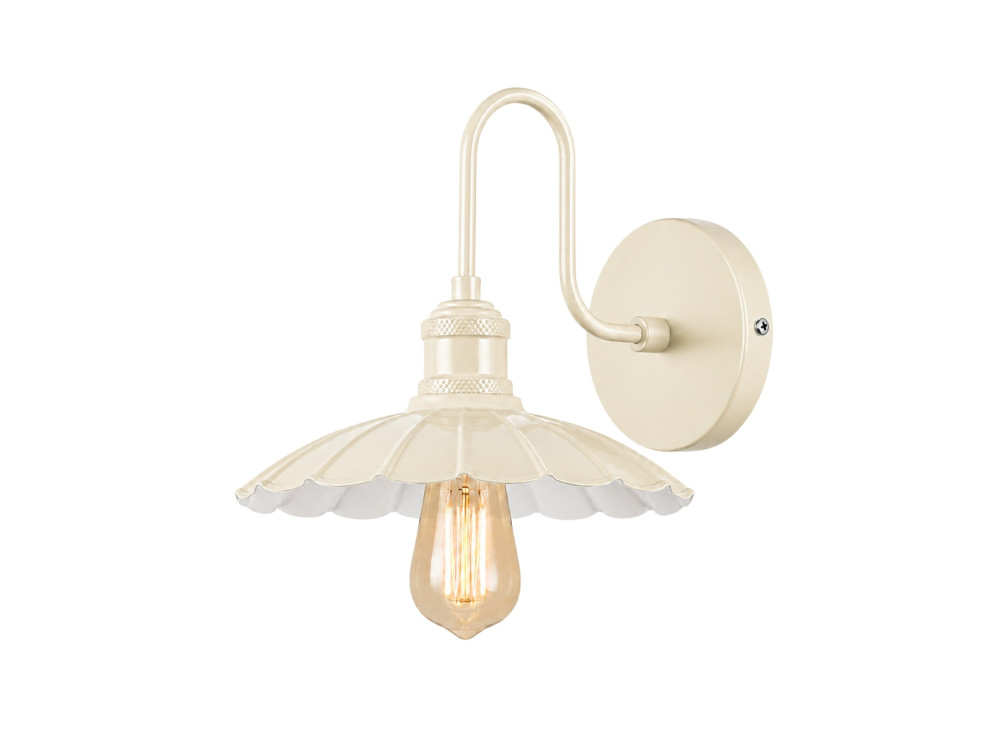 "Volan" Metal Wall Sconce - 25 x 30 cm - Beige