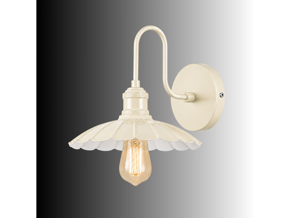"Volan" Metal Wall Sconce - 25 x 30 cm - Beige
