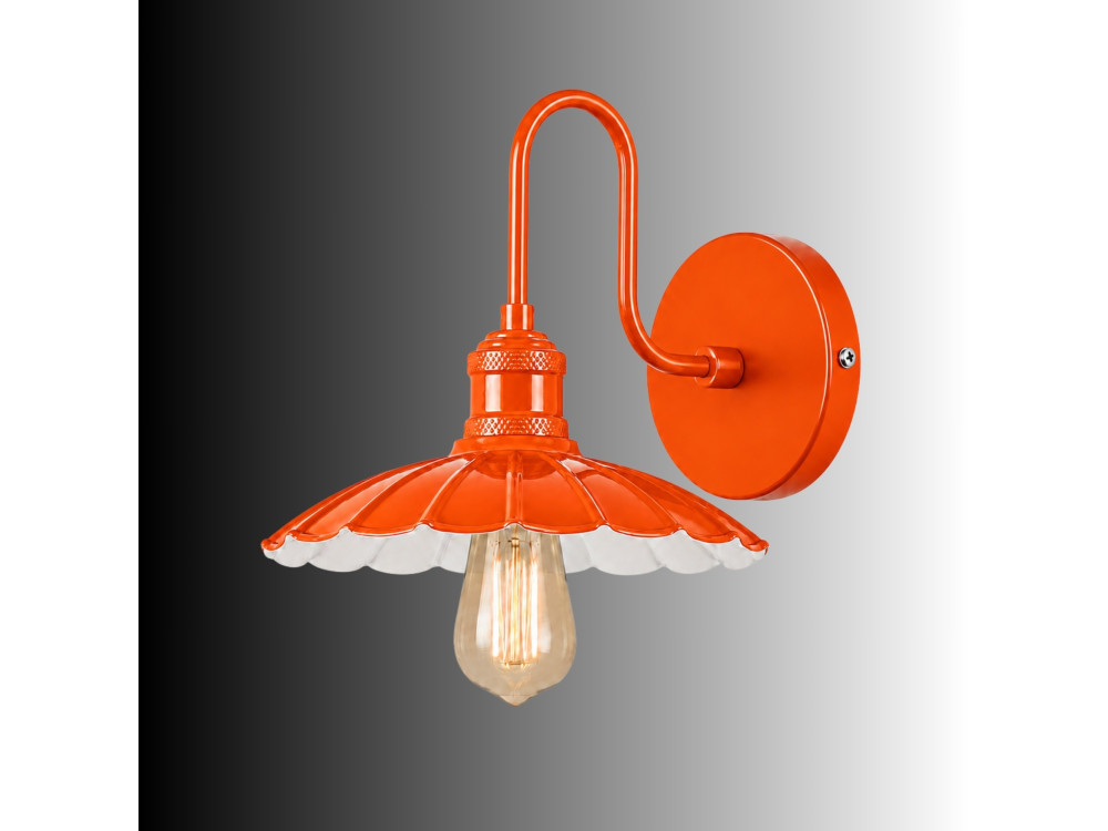 "Volan" Metal Wall Sconce - 25 x 30 cm - Orange