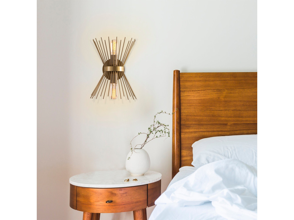 "Kirpi" Metal Wall Sconce - 23 x 23 cm - Gold