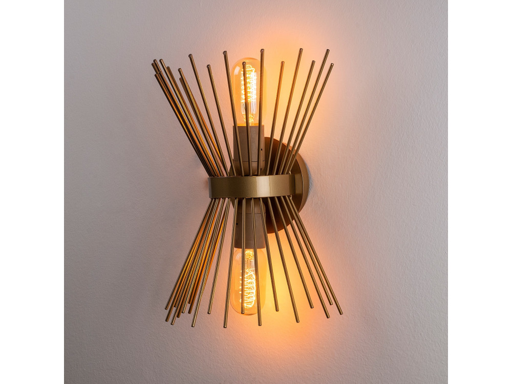 "Kirpi" Metal Wall Sconce - 23 x 23 cm - Gold