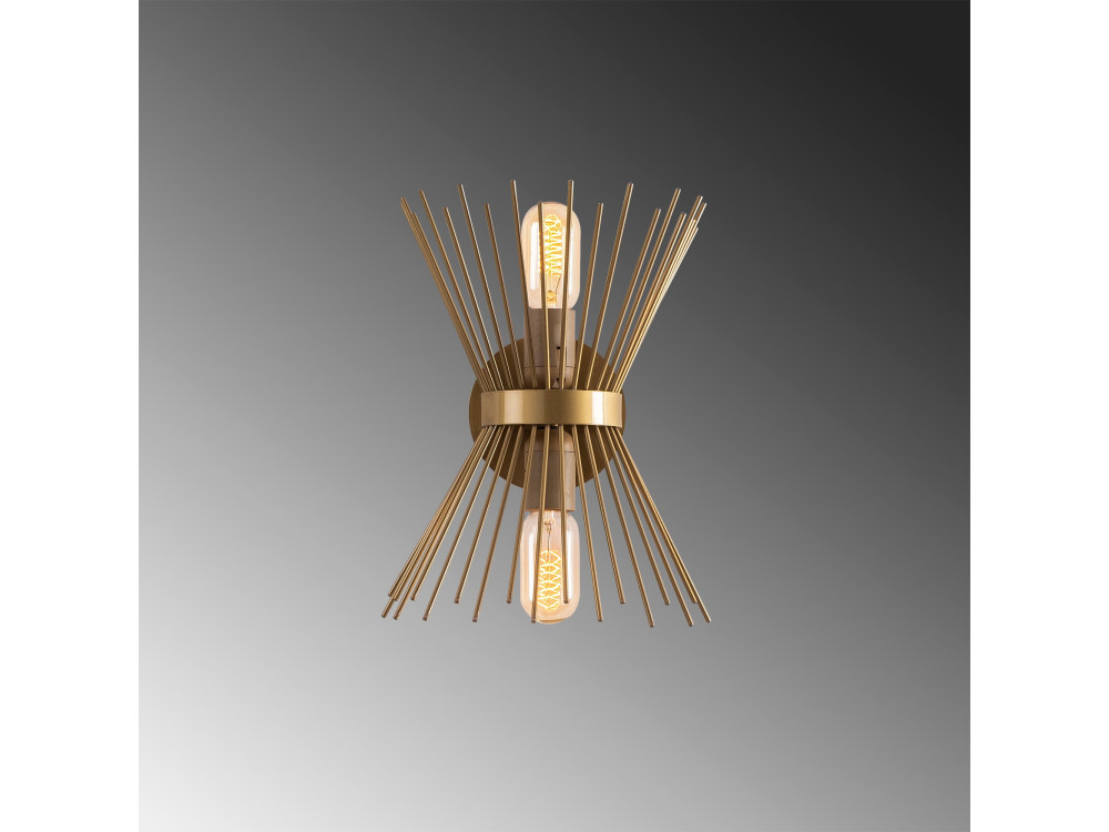 "Kirpi" Metal Wall Sconce - 23 x 23 cm - Gold