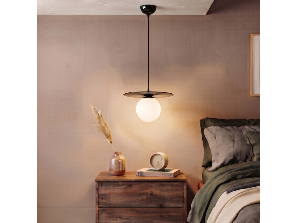 "Vesper" Metal Pendant Light - 40 x 40 cm - Black