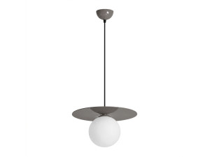 "Vesper" Metal Pendant Light - 40 x 40 cm - Gray