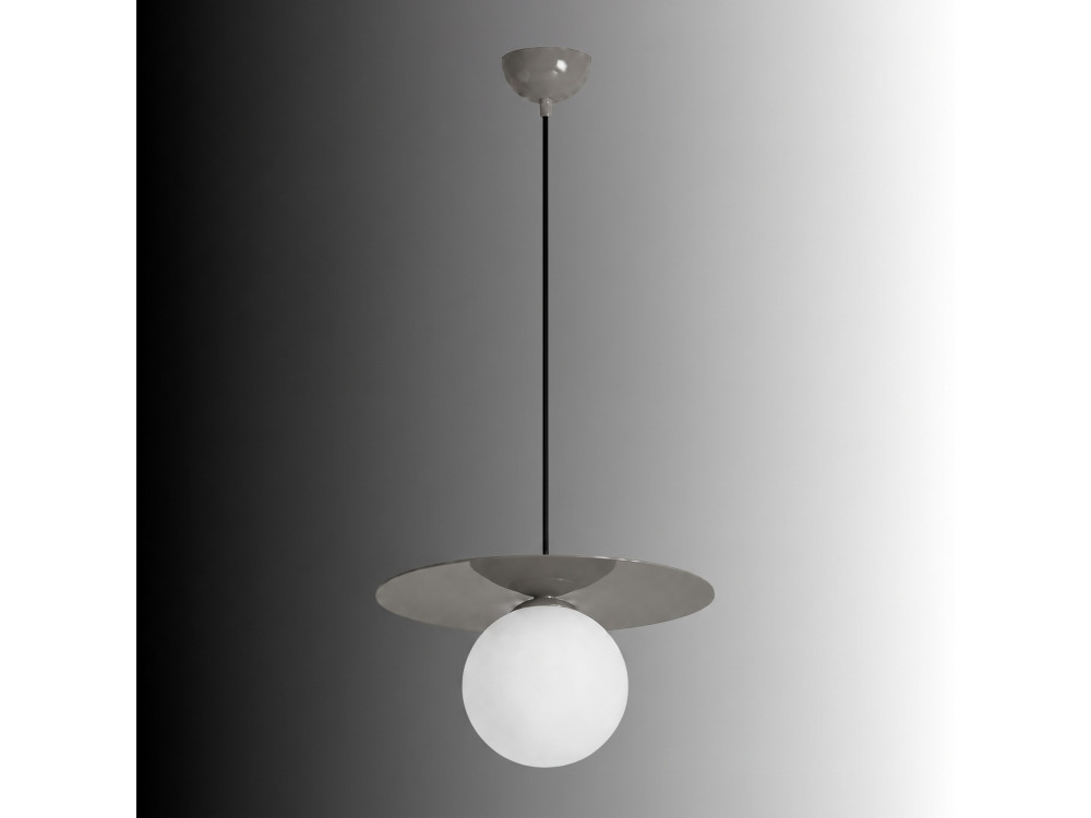 "Vesper" Metal Pendant Light - 40 x 40 cm - Gray