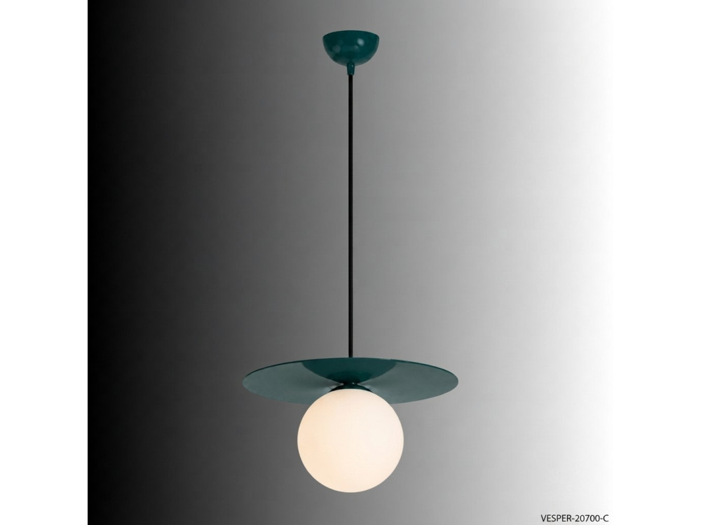 "Vesper" Metal Pendant Light - 40 x 40 cm - Green