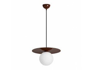 "Vesper" Metal Pendant Light - 40 x 40 cm - Brown