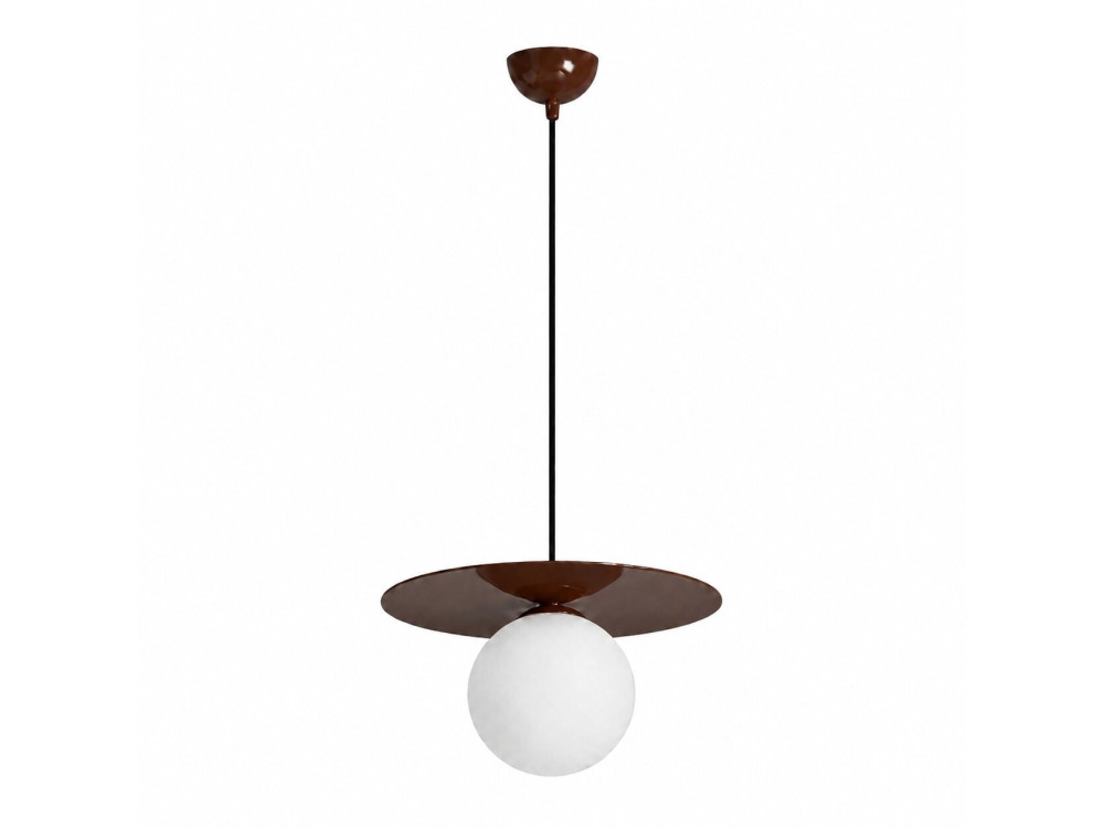 "Vesper" Metal Pendant Light - 40 x 40 cm - Brown