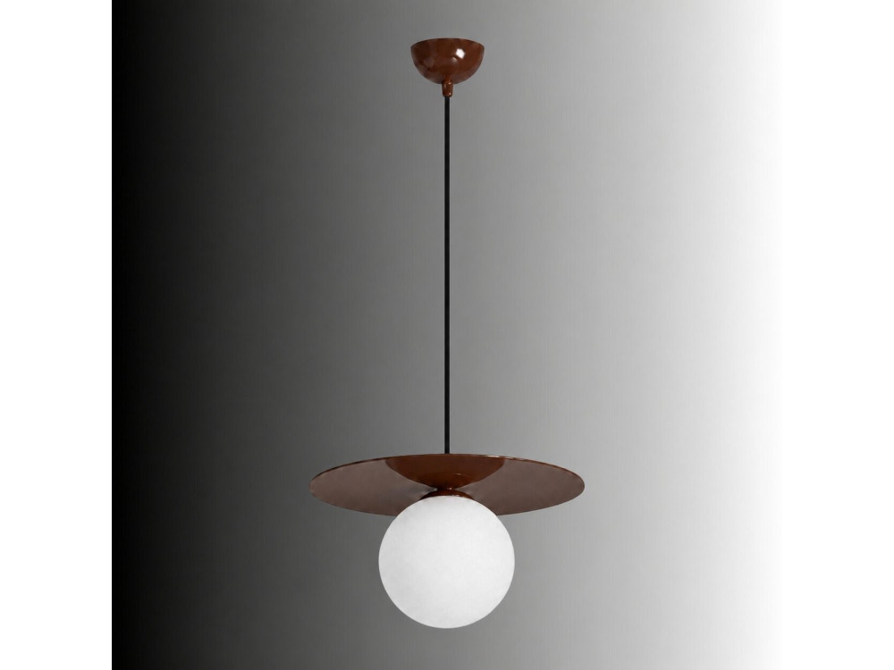 "Vesper" Metal Pendant Light - 40 x 40 cm - Brown
