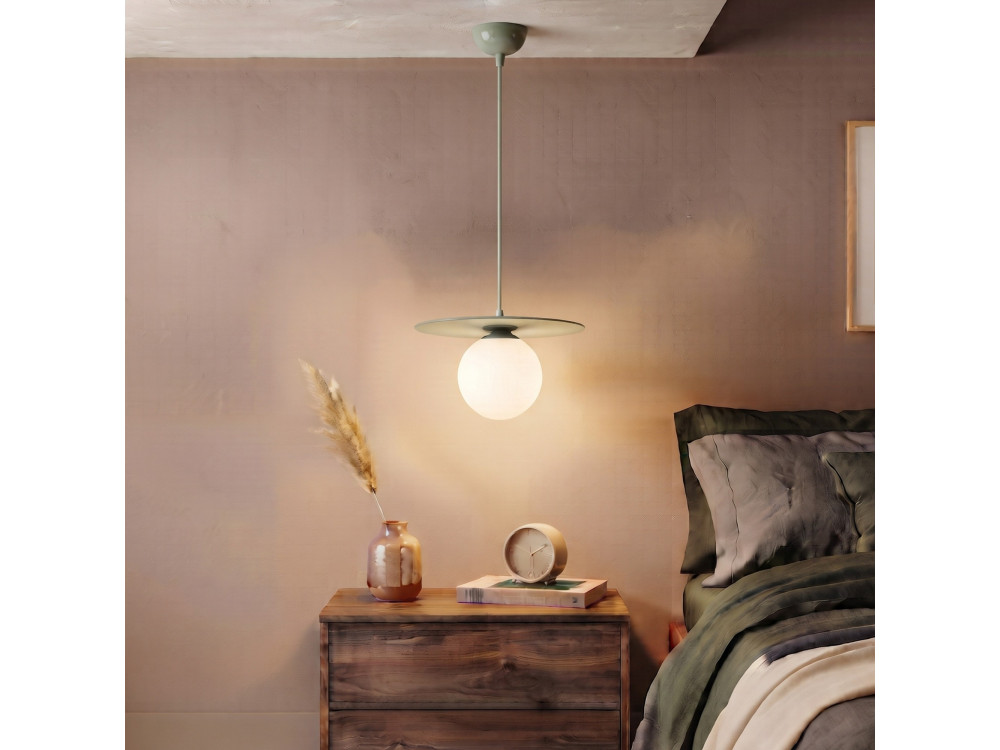 "Vesper" Metal Pendant Light - 40 x 40 cm - Green