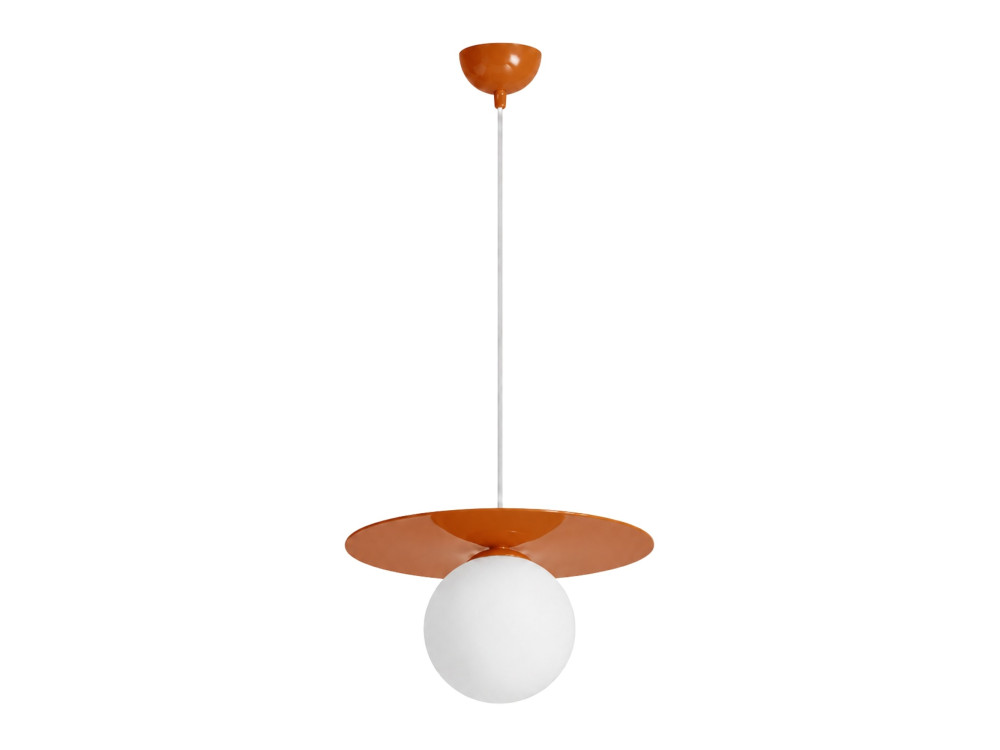 "Vesper" Metal Pendant Light - 40 x 40 cm - Orange