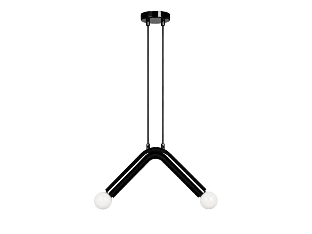 "Balance" Metal Pendant Light - 33 x 15 cm - Black