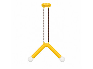 "Balance" Metal Pendant Light - 33 x 15 cm - Yellow