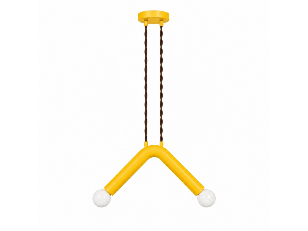 "Balance" Metal Pendant Light - 33 x 15 cm - Yellow